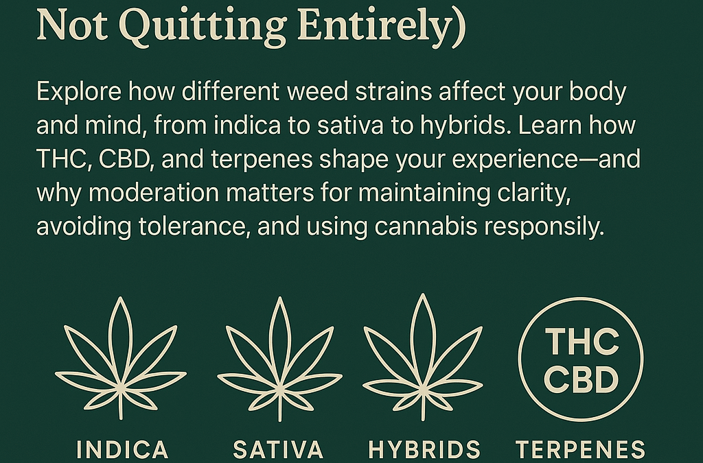Understanding Different Weed Strains: Their Effects and Why Moderation Matters (If You’re Not Quitting Entirely)