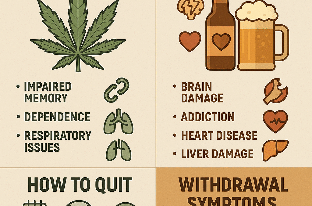Weed vs. Alcohol: Health Impacts Comparison and Tips for Quitting Both Substances